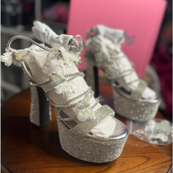 Blindin Pixie Queen Lace Up Heels size 9 NEW 🦋 - Picture 5 of 9